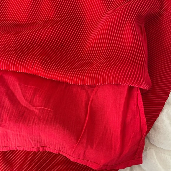 Anthropologie Red Plisse Halter Jumpsuit - Picture 13 of 16